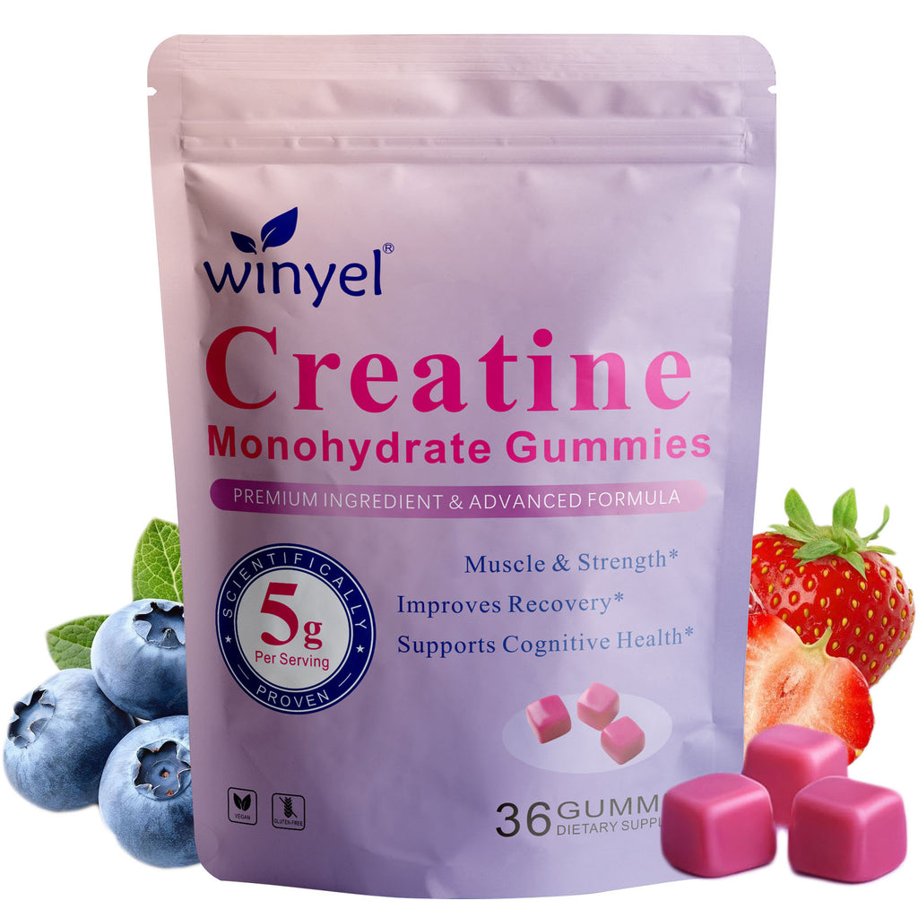 Winyel Creatine Monohydrate Gummies - 36 Count | 5g Per Serving