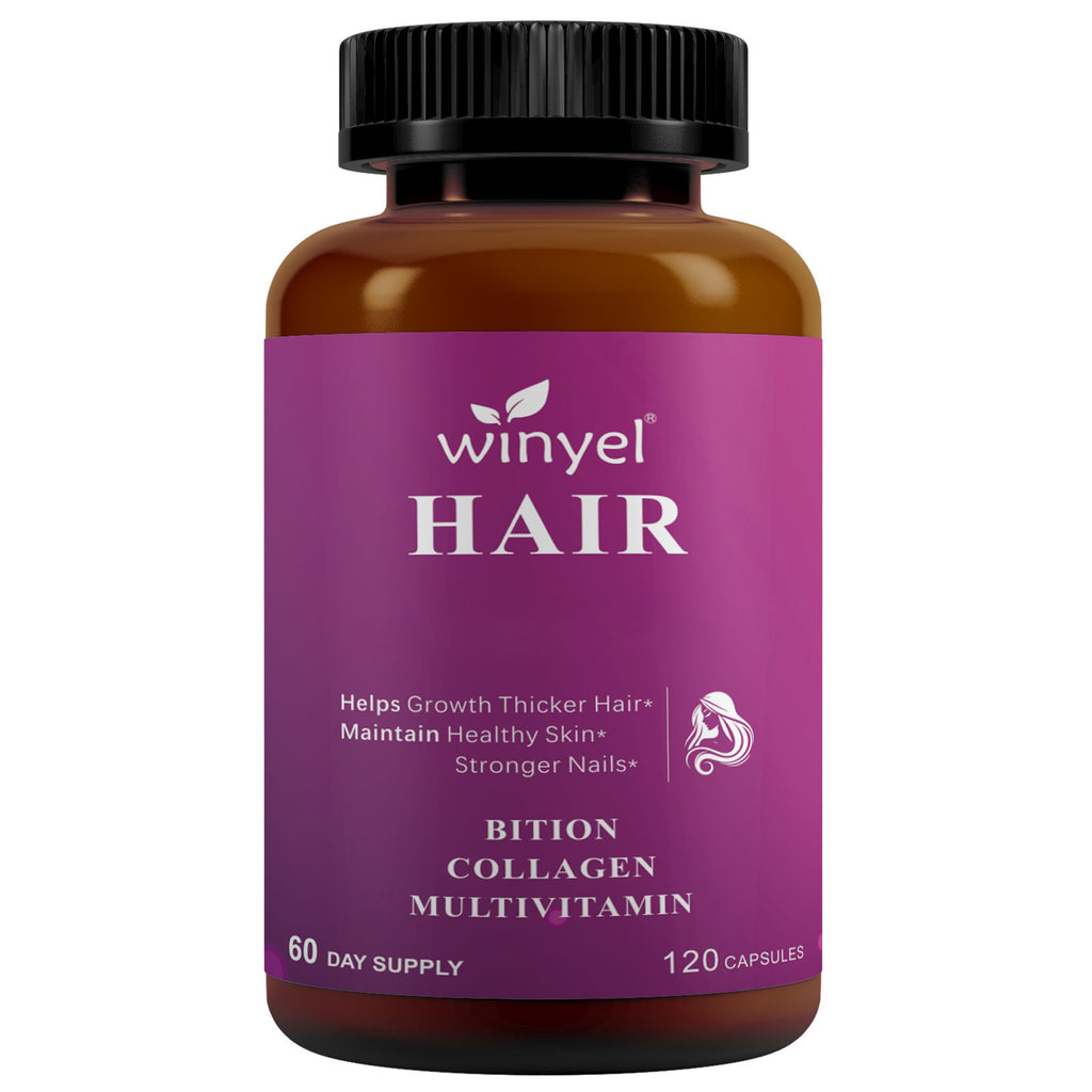 Winyel HAIR Biotin Collagen Multivitamin - 120 Capsules | 60 Day Supply
