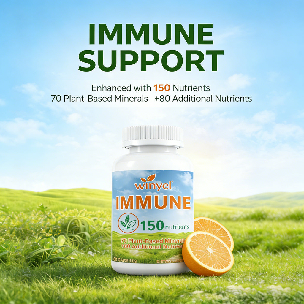 Winyel Immune – 150 Nutrients Immune Support Supplement (150 Capsules, 30-Day Supply)