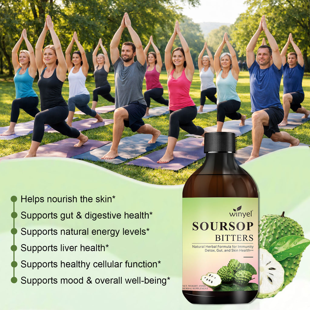 Winyel Soursop Bitters – 16-in-1 Herbal Supplement for Gut, Immunity & Skin (450ml)