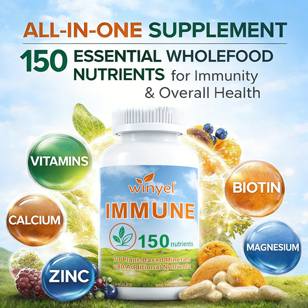 Winyel Immune – 150 Nutrients Immune Support Supplement (150 Capsules, 30-Day Supply)