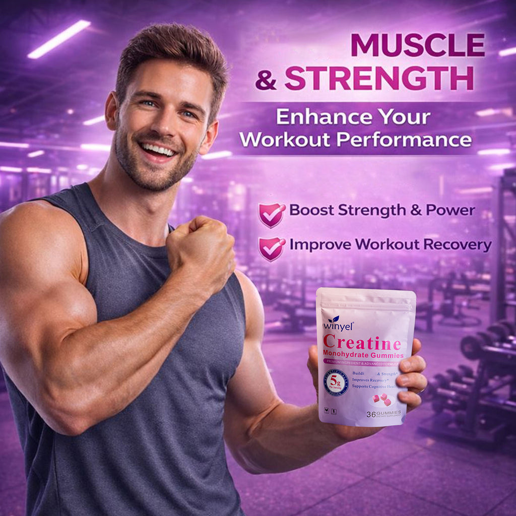 Winyel Creatine Monohydrate Gummies - 36 Count | 5g Per Serving