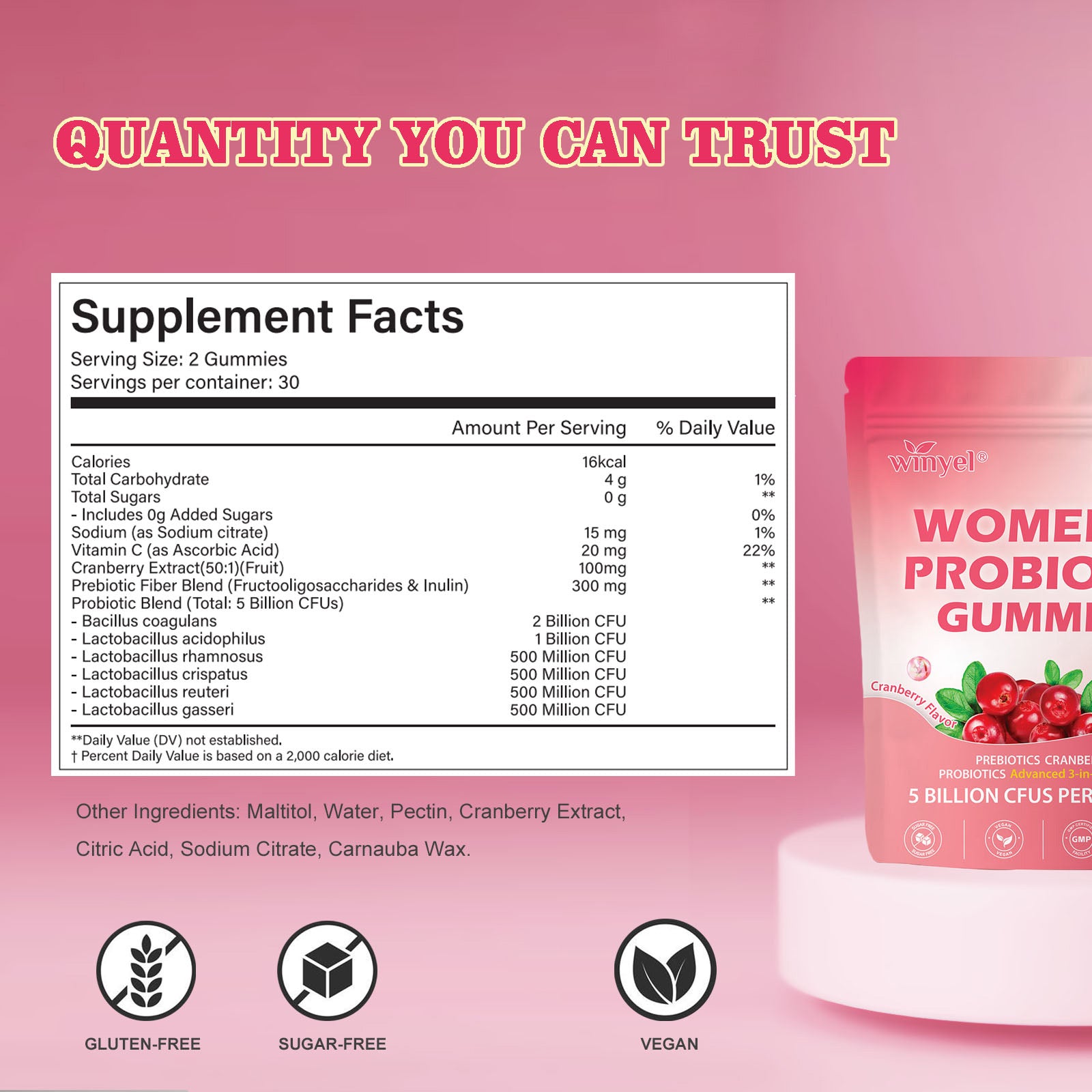 Winyel Hair Growth Supplement – Biotin, Collagen & Multivitamin (120 Capsules, 60-Day Supply)