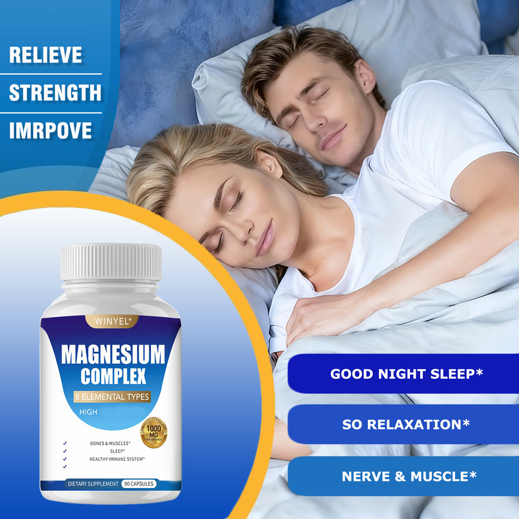 Winyel Magnesium Complex 8 Elemental Types - 1000mg | 90 Capsules