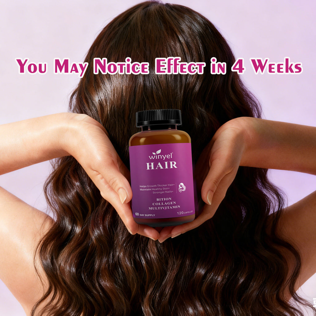 Winyel HAIR Biotin Collagen Multivitamin - 120 Capsules | 60 Day Supply