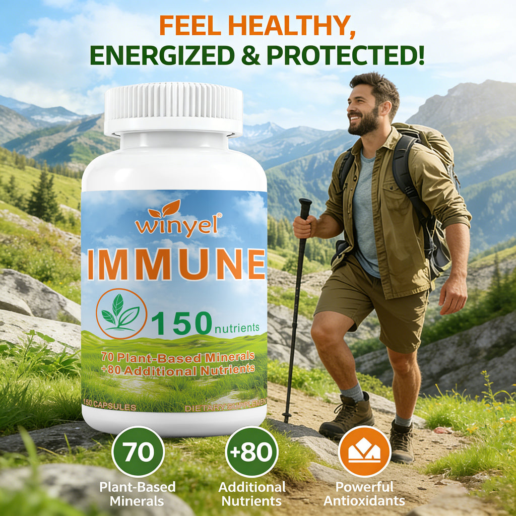 Winyel Immune – 150 Nutrients Immune Support Supplement (150 Capsules, 30-Day Supply)