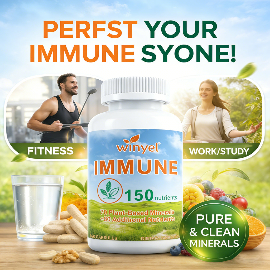 Winyel Immune – 150 Nutrients Immune Support Supplement (150 Capsules, 30-Day Supply)