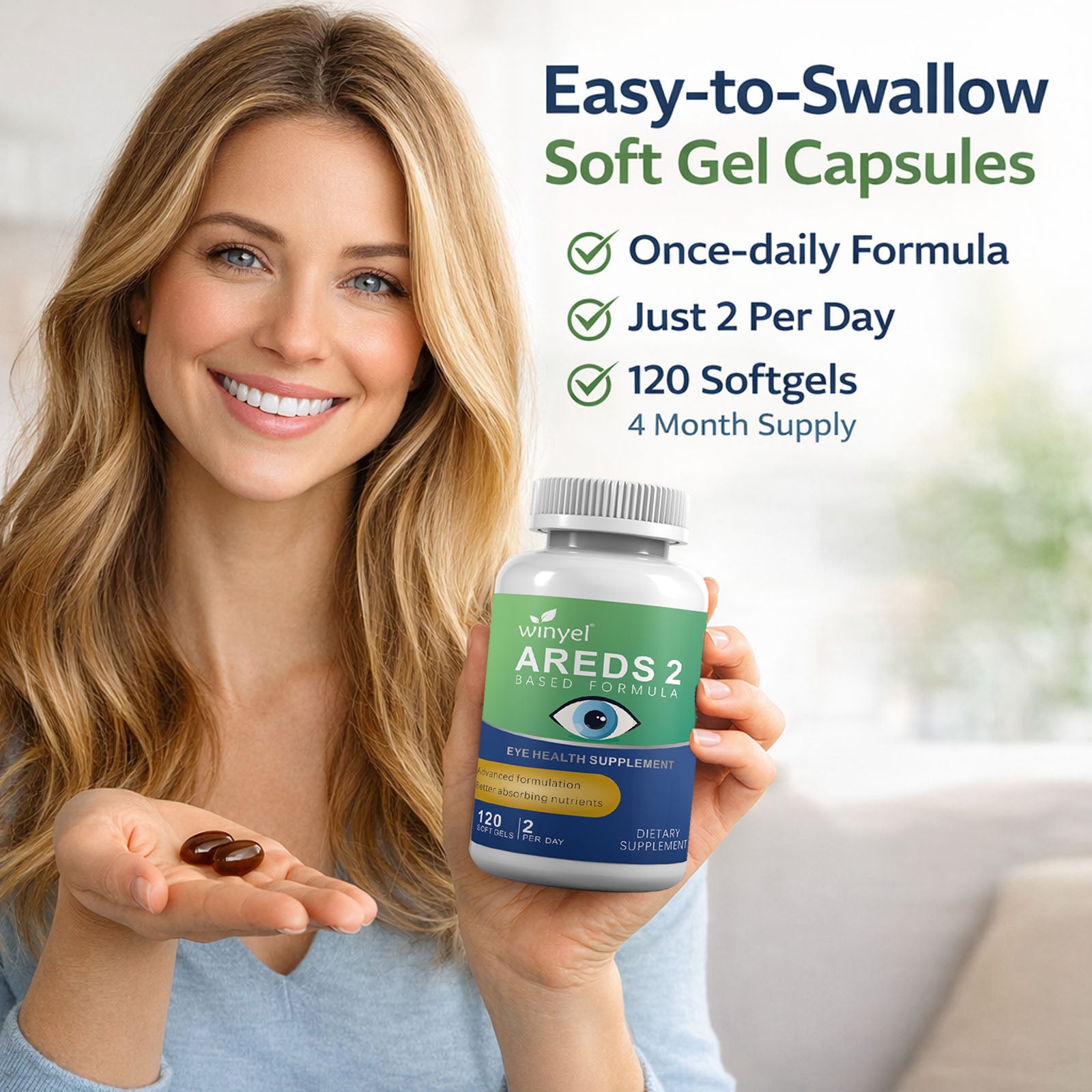 Winyel AREDS 2 Eye Health Supplement - 120 Soft Gels