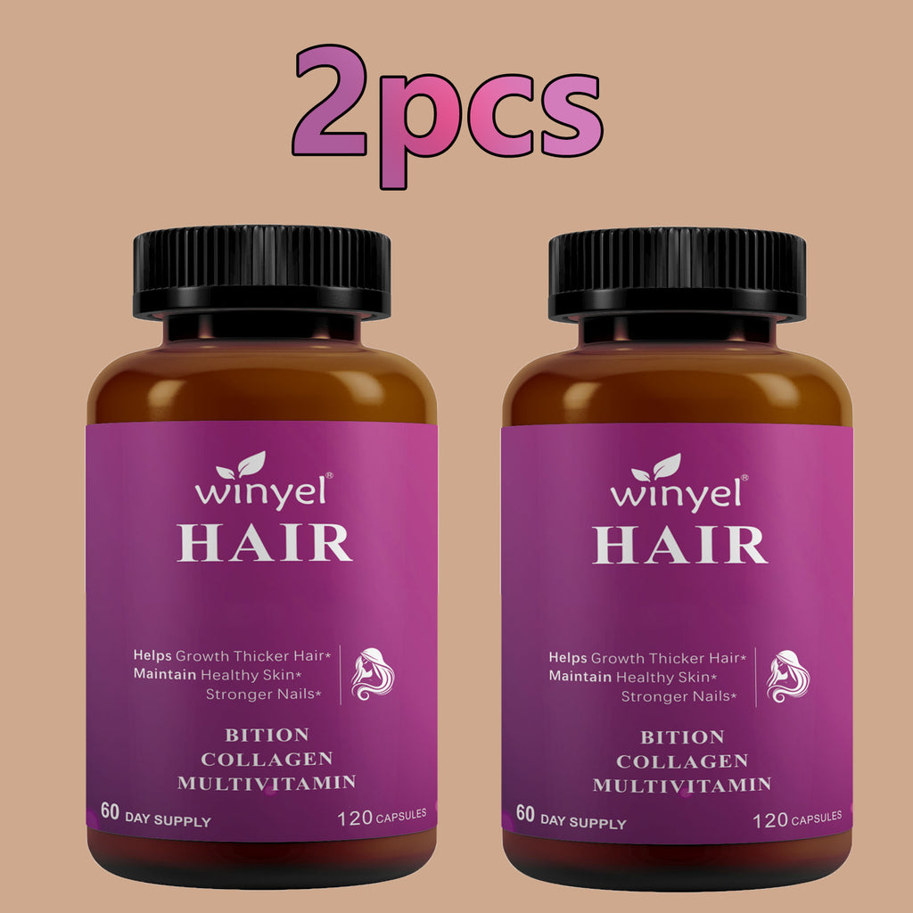 Winyel HAIR Biotin Collagen Multivitamin - 120 Capsules | 60 Day Supply